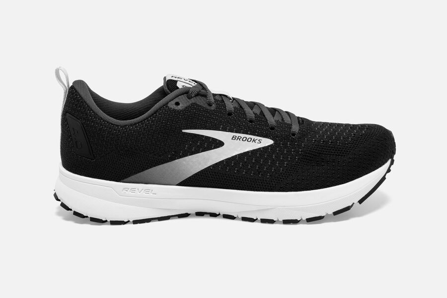 Brooks Revel 4 Road Löparskor Dam - Svarta/Silver - 8263-YJDXH